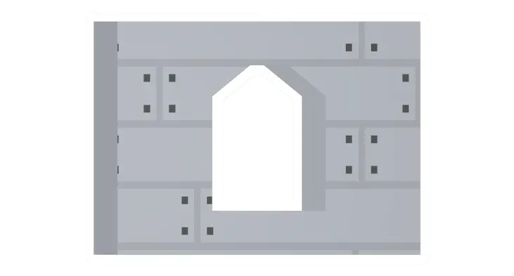 Unturned Poplar Curved Window barricade icon