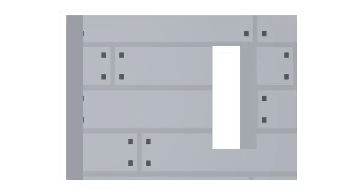 Unturned Poplar Vertical Window (Side) barricade icon