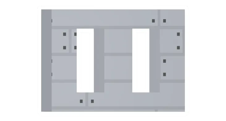 Unturned Poplar Vertical Window (Sides) barricade icon