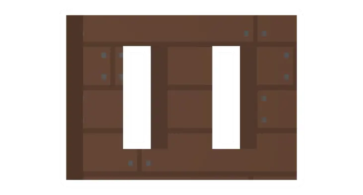 Unturned Pine Vertical Window (Sides) barricade icon