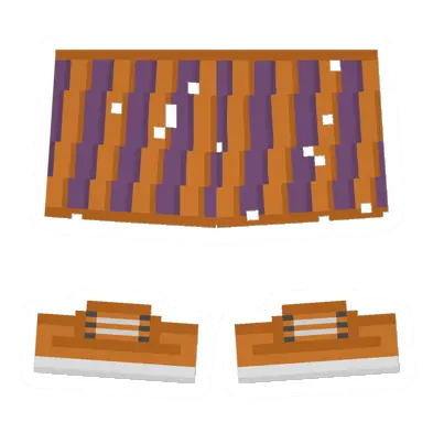 Unturned Worn Orange & Purple Skirt icon
