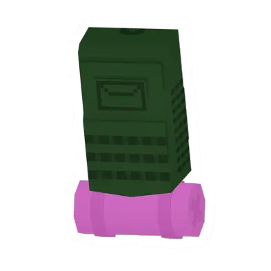 Unturned Green Hiking Pack (Pink Bedroll) backpack icon