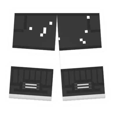 Unturned Worn Black Sawed-Off Shorts icon