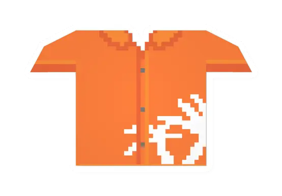 Unturned Orange Buttoned Shirt icon
