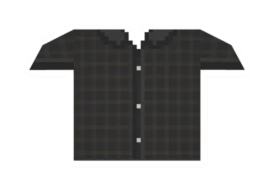 Unturned Black Buttoned Shirt icon