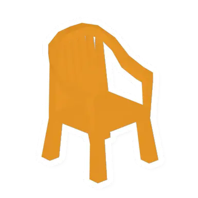 Unturned Plastic Chair (Orange) barricade icon