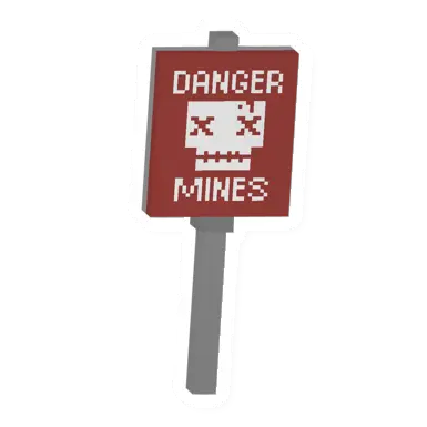 Unturned Minefield Sign icon