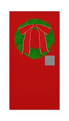 Unturned Pine Door with Wreath item icon