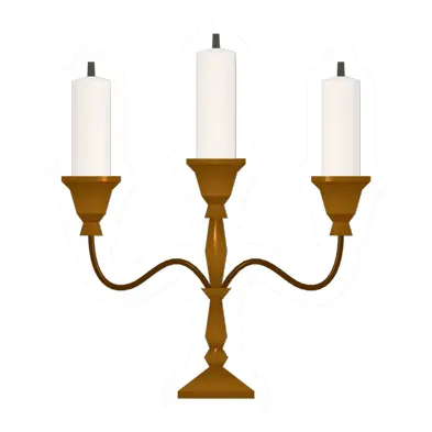Unturned Triple Candle Stand (Brass) item icon